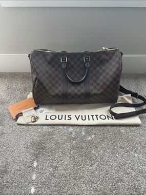 Louis Vuitton Keepall Bandoulière 45 in Damier Ebene